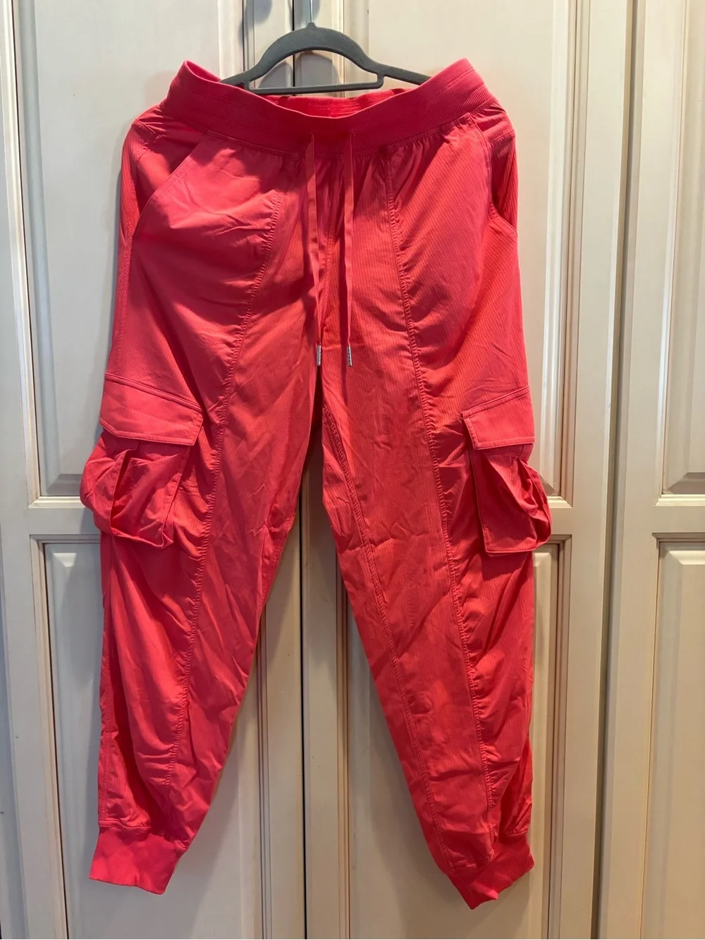 lululemon athletica Coral Red Cargo Jogger Pants